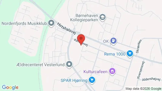 Apartments for rent i Hjørring - kort over placeringen