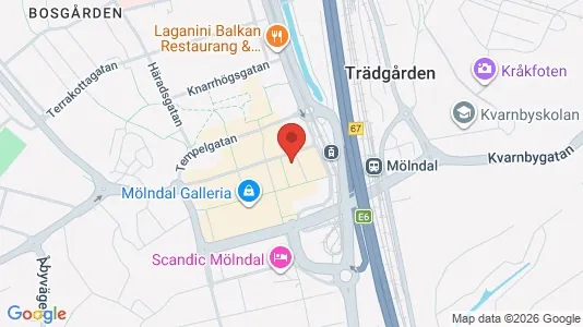 Apartments for rent i Mölndal - kort over placeringen