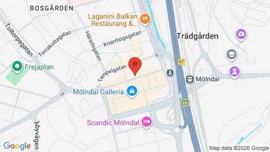 Apartments for rent i Mölndal - kort over placeringen