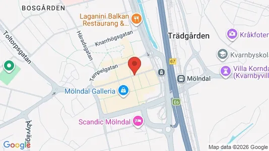 Apartments for rent i Mölndal - kort over placeringen