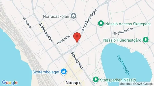 Apartments for rent i Nässjö - kort over placeringen