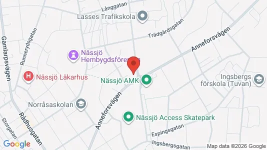 Apartments for rent i Nässjö - kort over placeringen