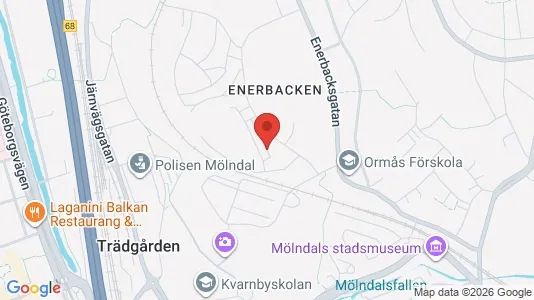 Apartments for rent i Mölndal - kort over placeringen