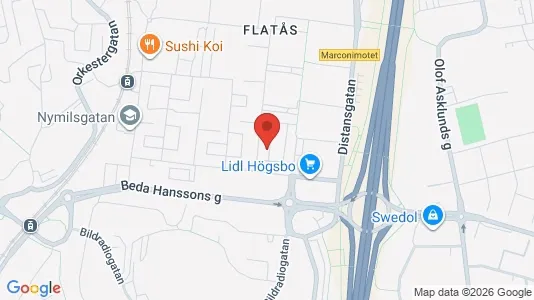 Apartments for rent i Askim-Frölunda-Högsbo - kort over placeringen