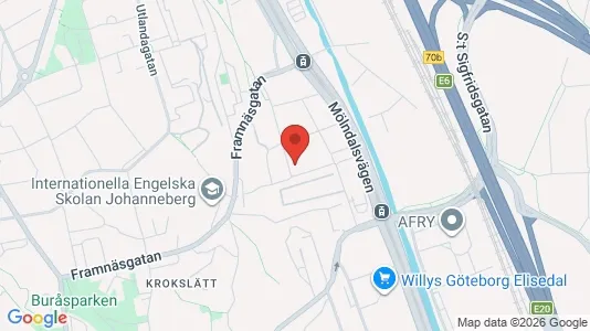 Apartments for rent i Johanneberg - kort over placeringen