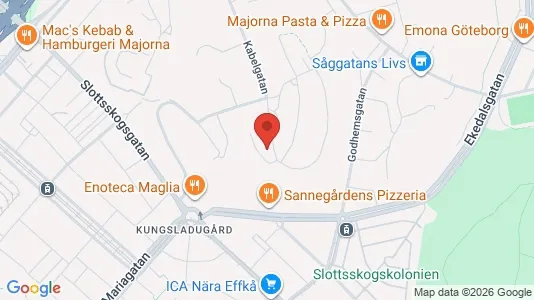 Apartments for rent i Majorna-Linné - kort over placeringen