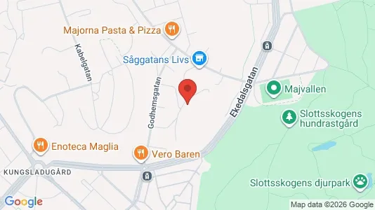 Rooms for rent i Majorna-Linné - kort over placeringen