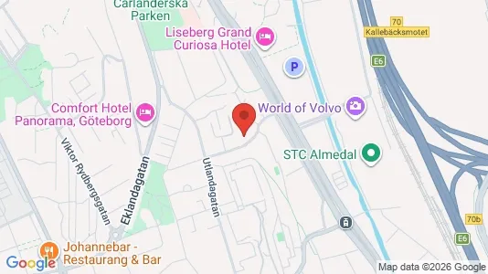 Apartments for rent i Johanneberg - kort over placeringen