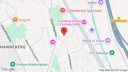 Apartments for rent i Johanneberg - kort over placeringen
