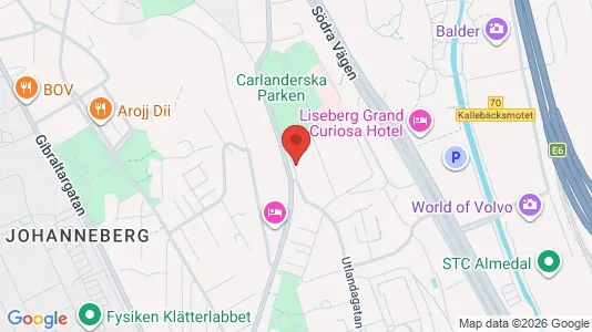 Apartments for rent i Johanneberg - kort over placeringen