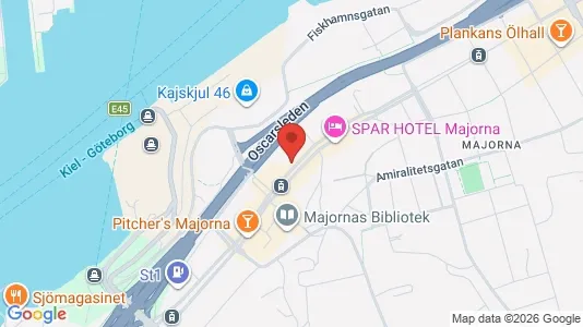 Apartments for rent i Majorna-Linné - kort over placeringen
