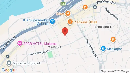 Apartments for rent i Majorna-Linné - kort over placeringen
