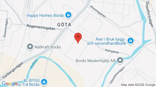 Apartments for rent i Borås - kort over placeringen