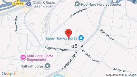 Apartments for rent i Borås - kort over placeringen
