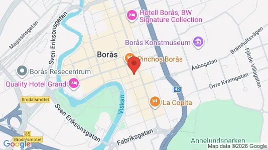 Rooms for rent i Borås - kort over placeringen