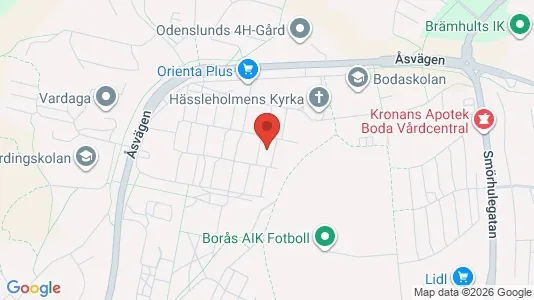 Apartments for rent i Borås - kort over placeringen