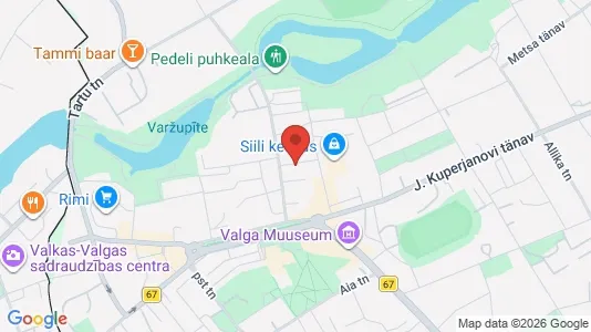 Apartments for rent i Valga - kort over placeringen