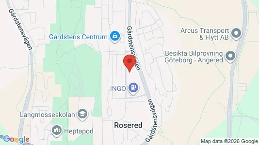 Apartments for rent i Angered - kort over placeringen