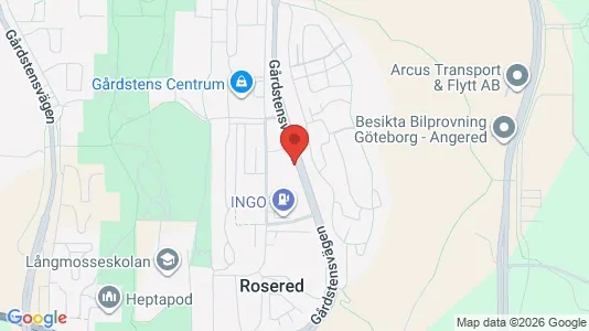 Apartments for rent i Angered - kort over placeringen