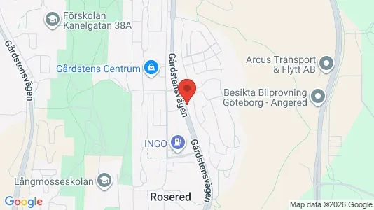 Apartments for rent i Angered - kort over placeringen