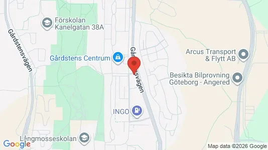 Apartments for rent i Angered - kort over placeringen