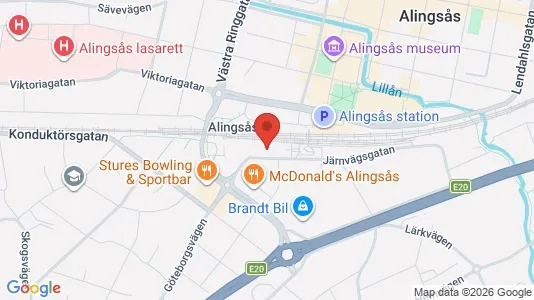Apartments for rent i Alingsås - kort over placeringen