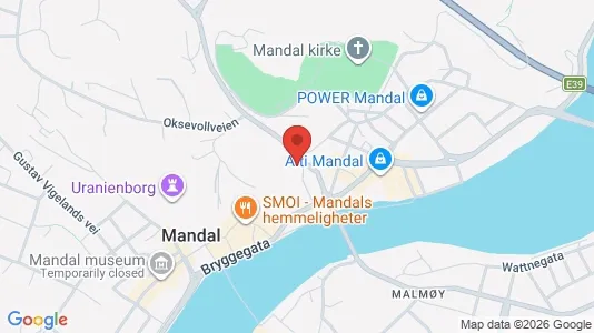 Apartments for rent i Mandal - kort over placeringen