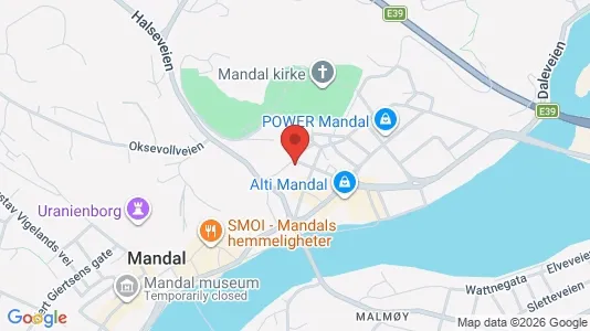 Apartments for rent i Mandal - kort over placeringen