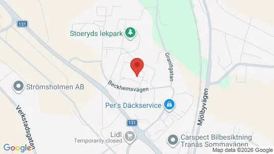 Apartments for rent i Tranås - kort over placeringen