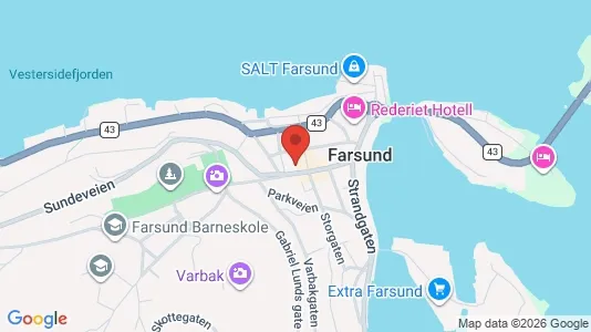 Apartments for rent i Farsund - kort over placeringen