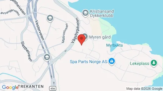 Apartments for rent i Kristiansand - kort over placeringen