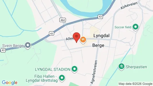 Apartments for rent i Lyngdal - kort over placeringen