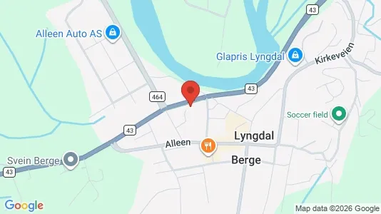 Apartments for rent i Lyngdal - kort over placeringen