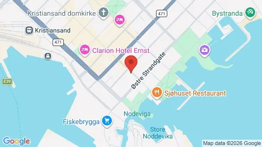 Apartments for rent i Kristiansand - kort over placeringen