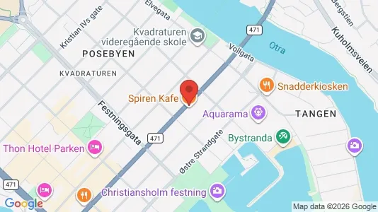 Rooms for rent i Kristiansand - kort over placeringen