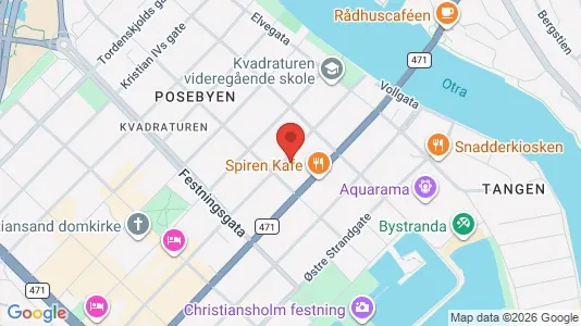 Rooms for rent i Kristiansand - kort over placeringen