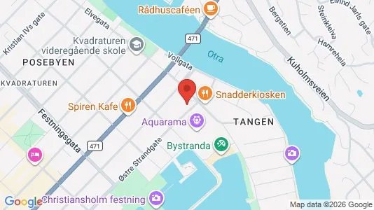 Rooms for rent i Kristiansand - kort over placeringen