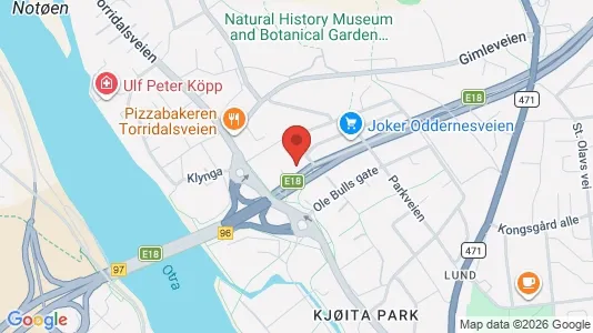 Rooms for rent i Kristiansand - kort over placeringen