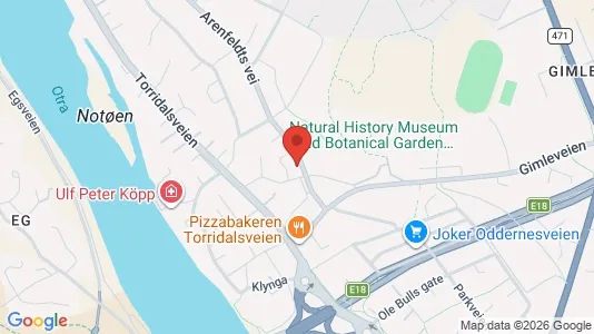 Rooms for rent i Kristiansand - kort over placeringen