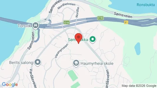 Rooms for rent i Kristiansand - kort over placeringen