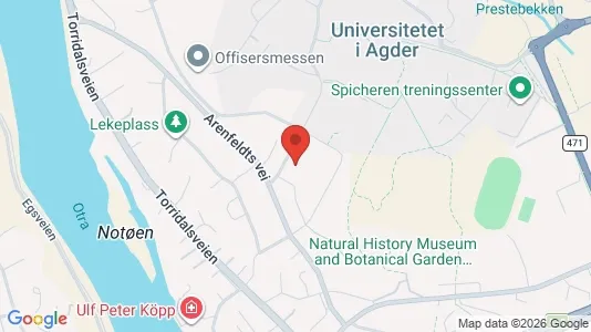 Rooms for rent i Kristiansand - kort over placeringen