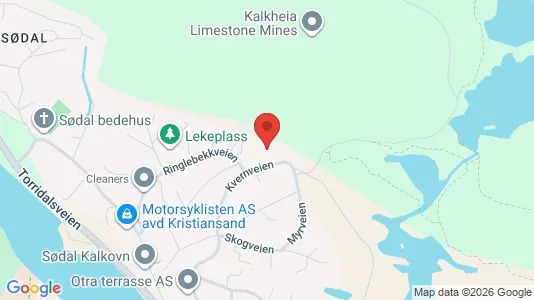Rooms for rent i Kristiansand - kort over placeringen