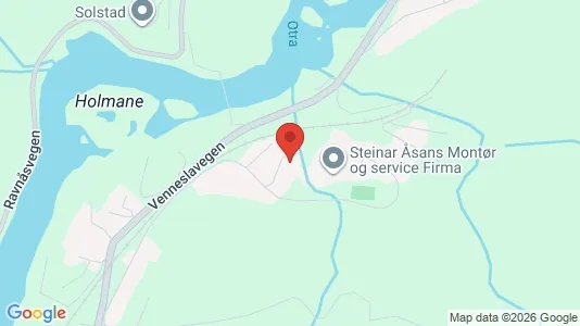 Rooms for rent i Vennesla - kort over placeringen