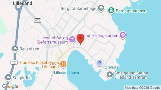 Apartments for rent i Lillesand - kort over placeringen