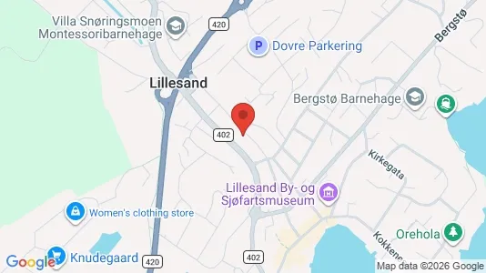 Apartments for rent i Lillesand - kort over placeringen