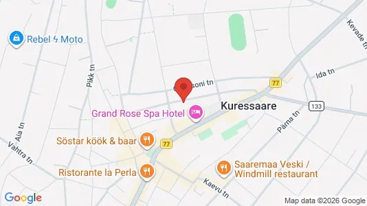 Apartments for rent i Kuressaare - kort over placeringen