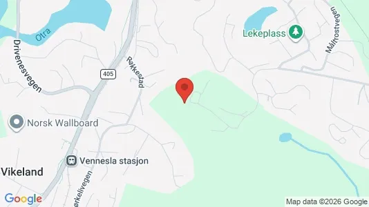 Apartments for rent i Vennesla - kort over placeringen