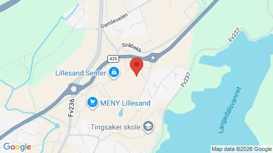 Apartments for rent i Lillesand - kort over placeringen