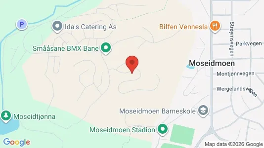 Rooms for rent i Vennesla - kort over placeringen