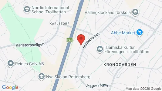 Rooms for rent i Trollhättan - kort over placeringen